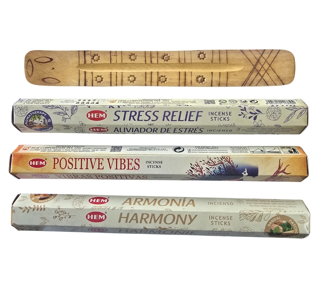 (image for) 3 Pack HEM Incense Set with Ash Catcher