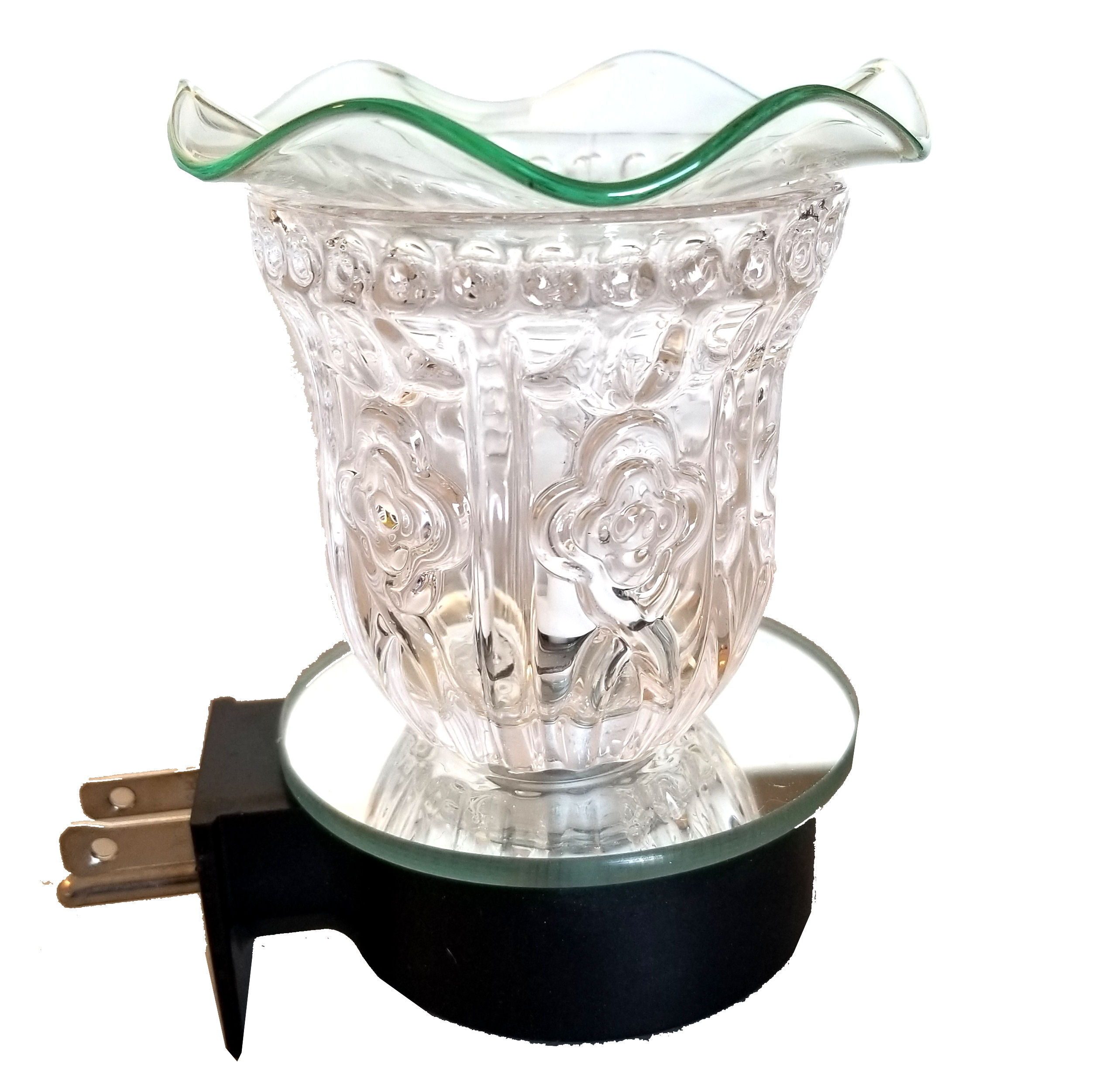 Clear Electric Plug In Oil Burner #W702CL-SI - Click Image to Close