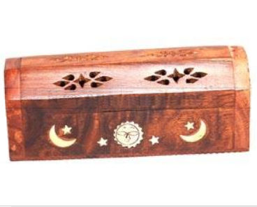 6" Mini Incense and Cone Burner Box w/15 Sticks