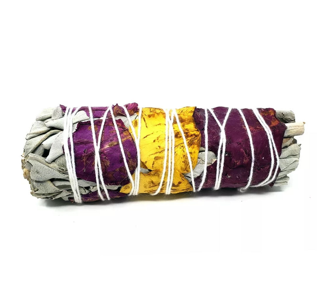 3-4" White Sage Floral Smudge