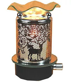 Deer Metal Frosted Plug-in Oil Burner #PI84061SI