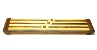 Natural Flat Stripe Coffin Incense Box - Click Image to Close