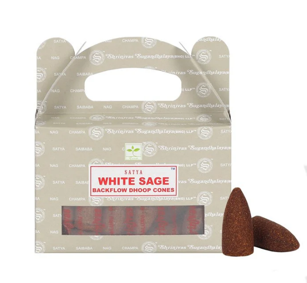 (image for) Satya White Sage Backflow Cones